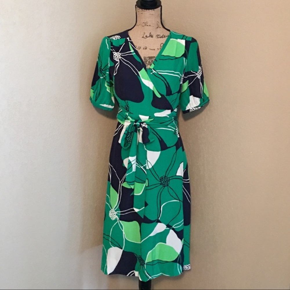 100% silk Banana Republic wrap dress